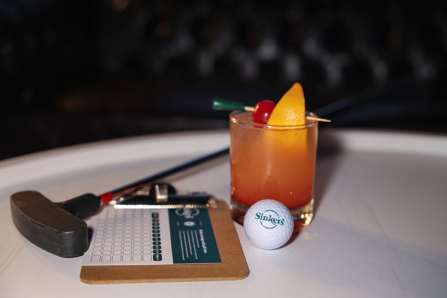A cocktail at Sinkers Lounge