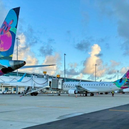 BermudAir planes at the gate at an airport