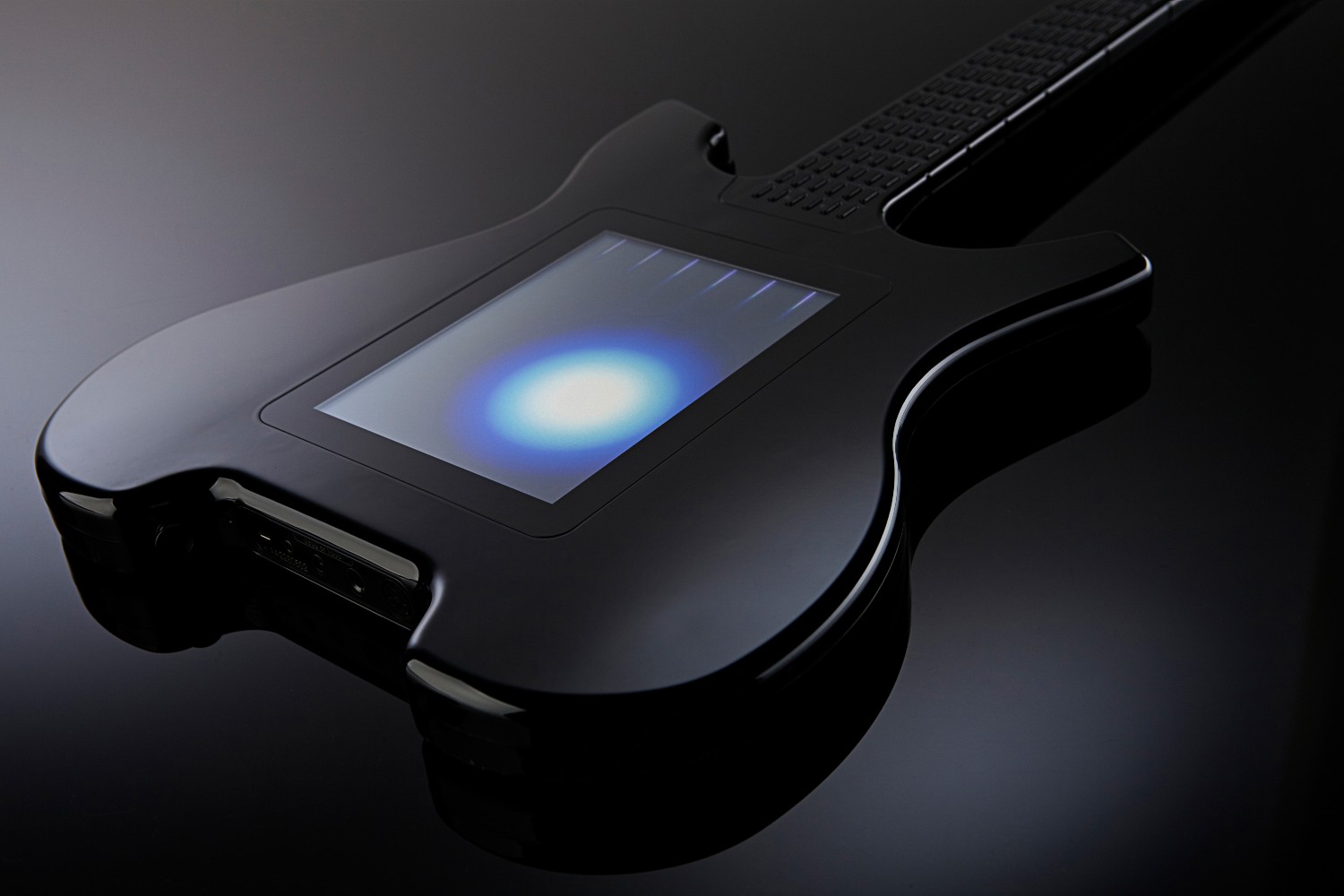 Guitar with glowing orb inside