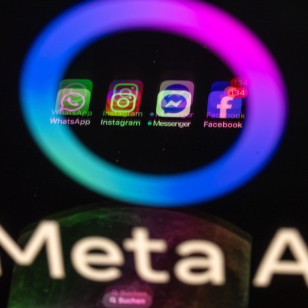 "Meta AI" along with Meta app icons