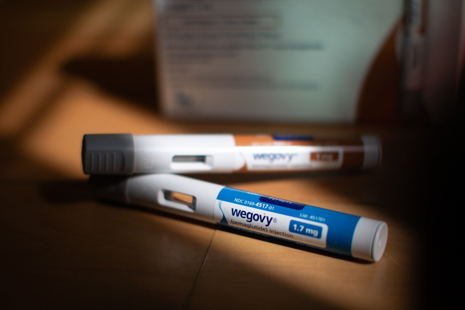 Two Wegovy injector pens