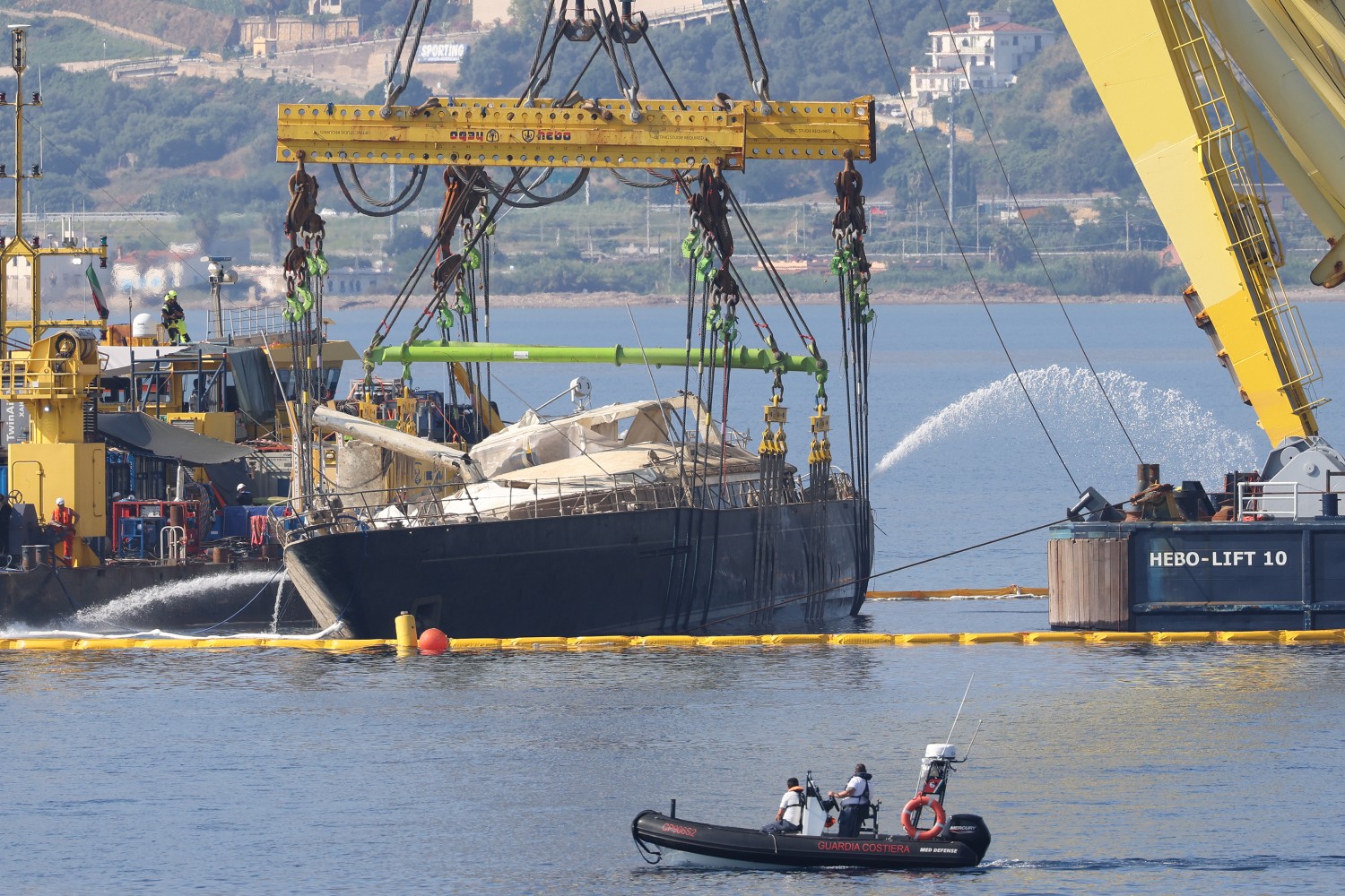 Superyacht wreckage returns to the surface
