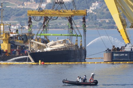 Superyacht wreckage returns to the surface
