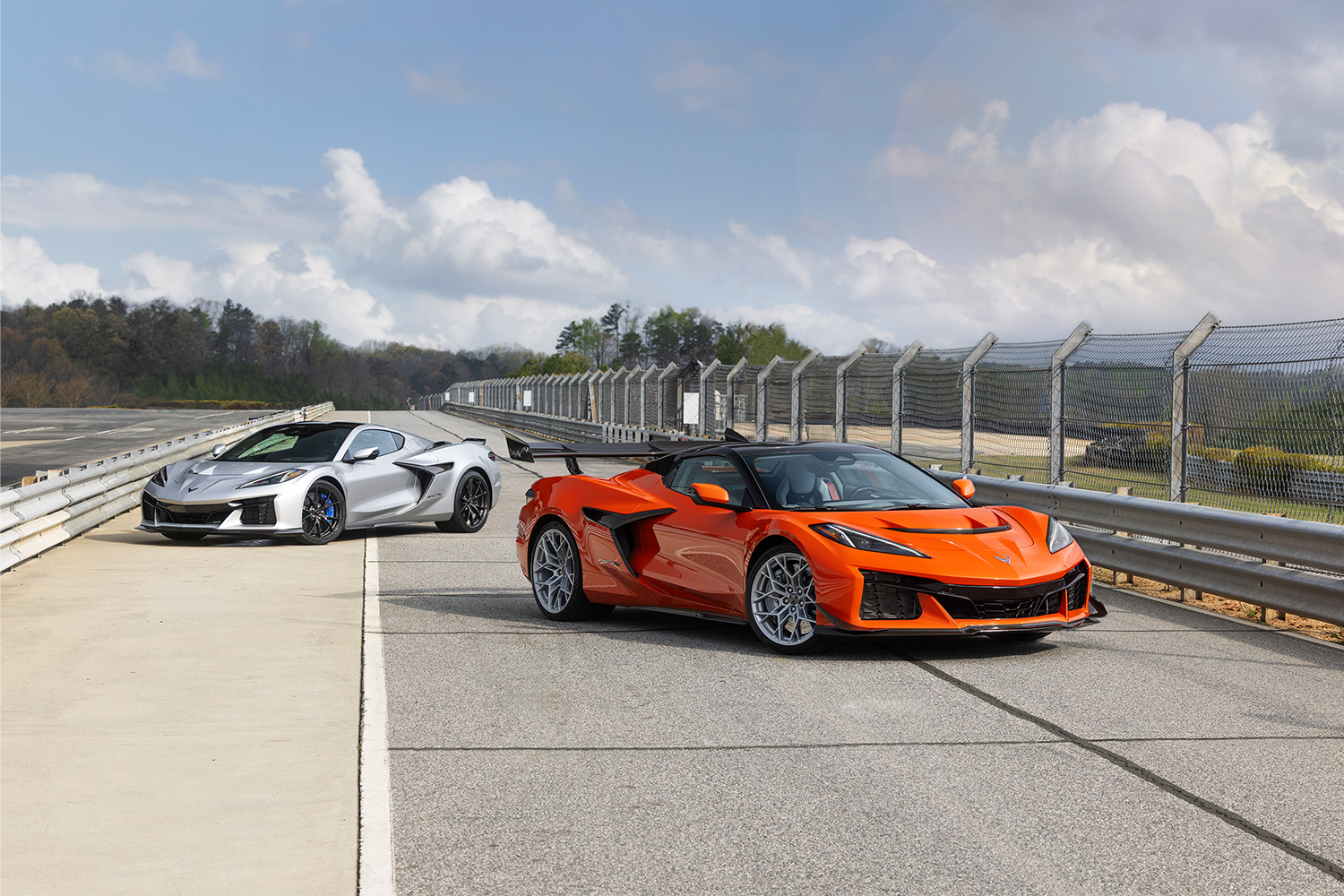 The 2026 Chevrolet Corvette ZR1X in silver and orange