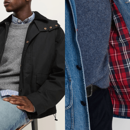 Two models wearing Alex Mill
