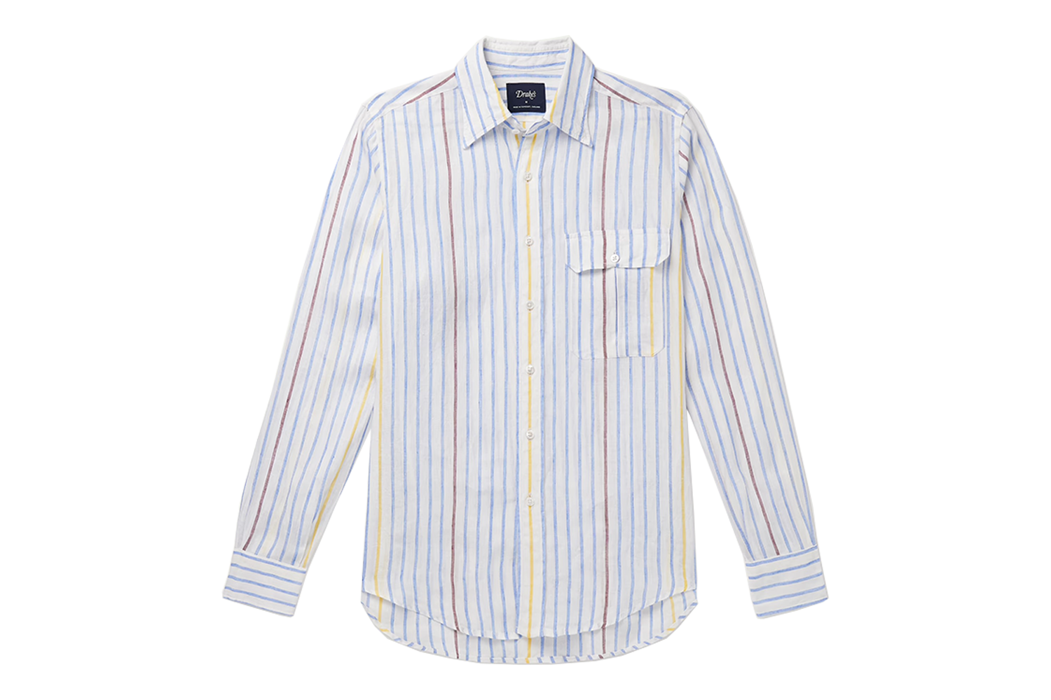 Drake’s Striped Linen Shirt