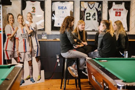 Sports fans gather at Rough & Tumble in Seattle