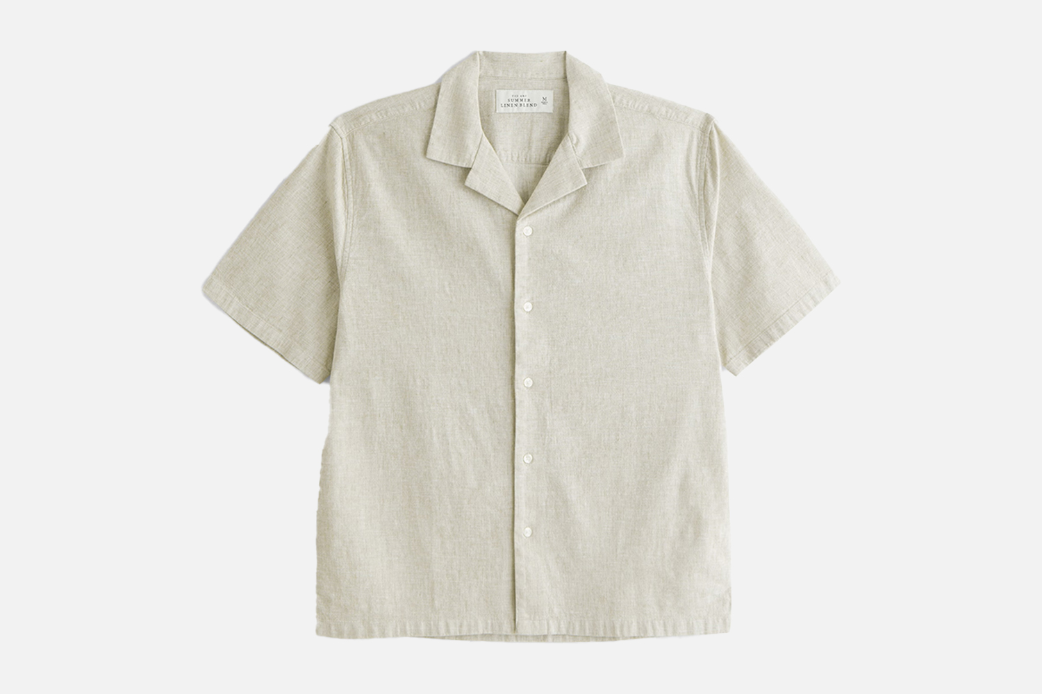 Abercrombie & Fitch Camp Collar Summer Linen-Blend Shirt