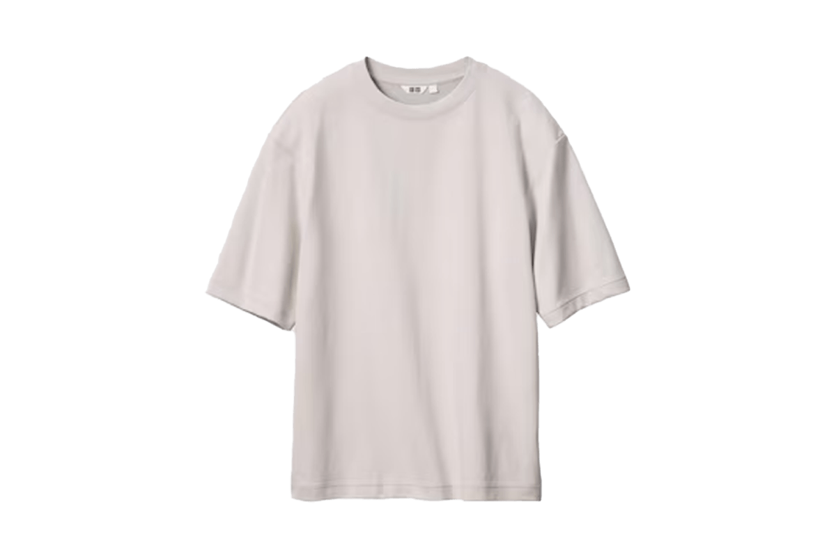 Uniqlo AIRism Cotton Oversized T-Shirt | Half-Sleeve