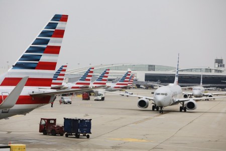 American Airlines planes on the tarmac