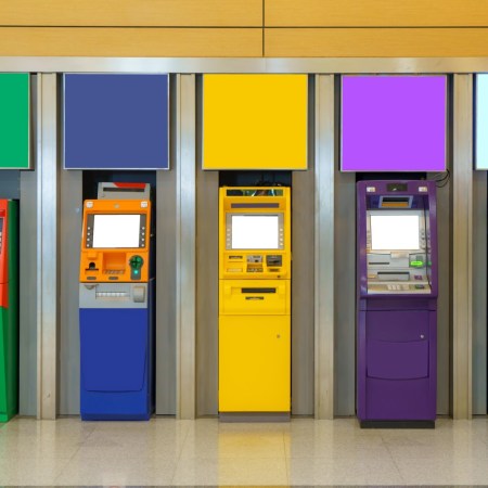 ATMs in a building lobby