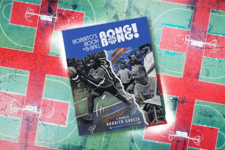 Cover art for the memoir "Bobbito’s Book of B-Ball Bong Bong! A Memoir of Sports, Style, and Soul" by Bobbito Garcia