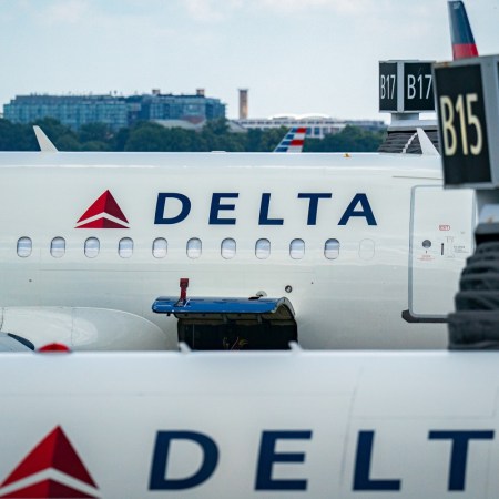 Delta Airlines planes at an airport