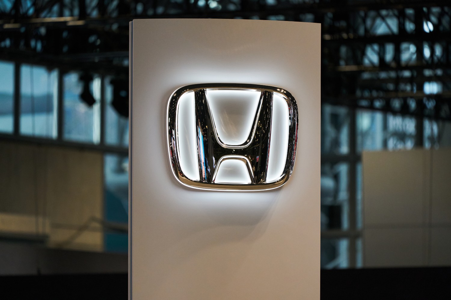Honda logo at a car show