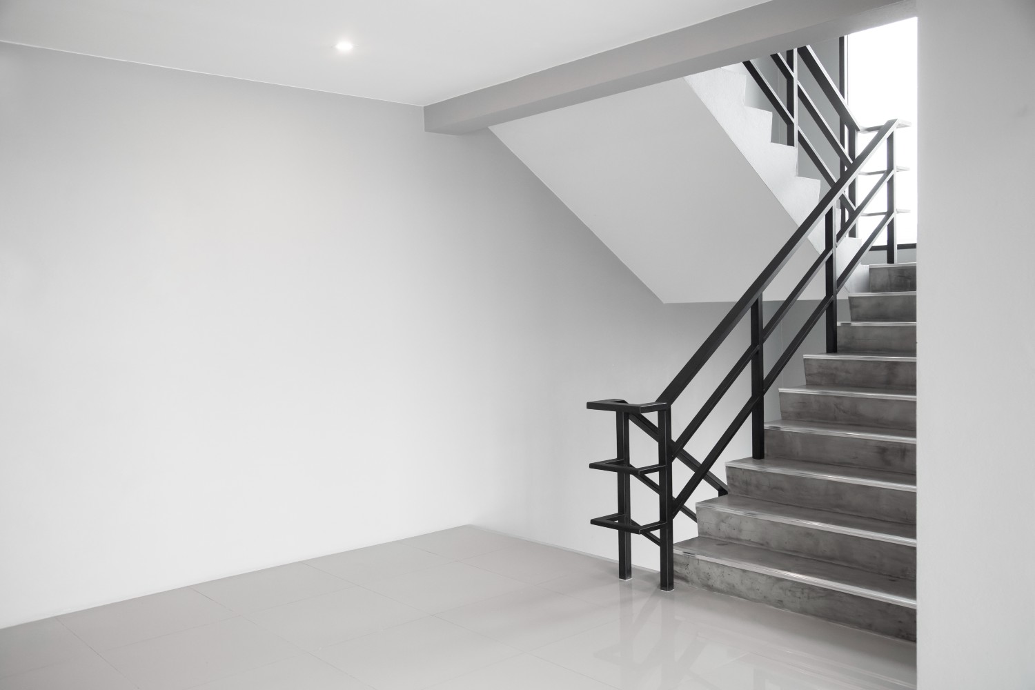 an industrial stairway leading up