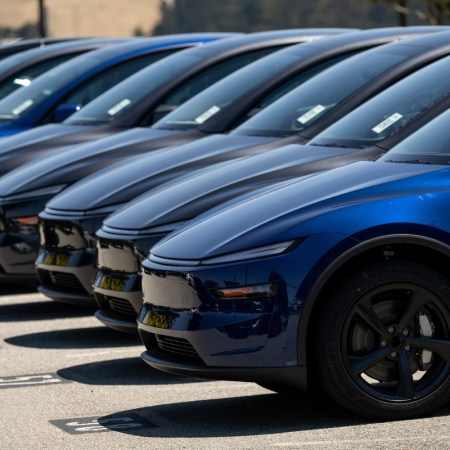 A row of Tesla Model Ys. A Tesla owner recently wrote a blog post about getting a refund through arbitration for the Full Self-Driving package.