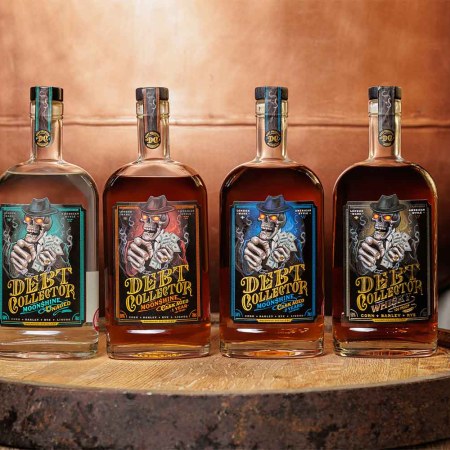 Debt Collector moonshine and whisky, from London
