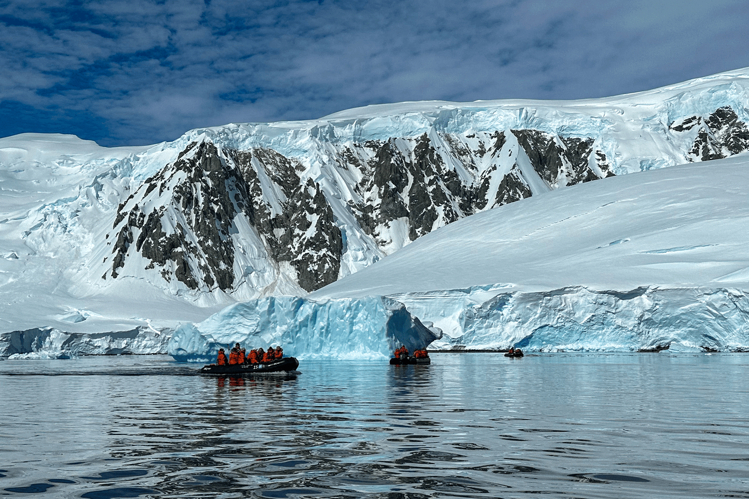 Zodiacs in Antarctica