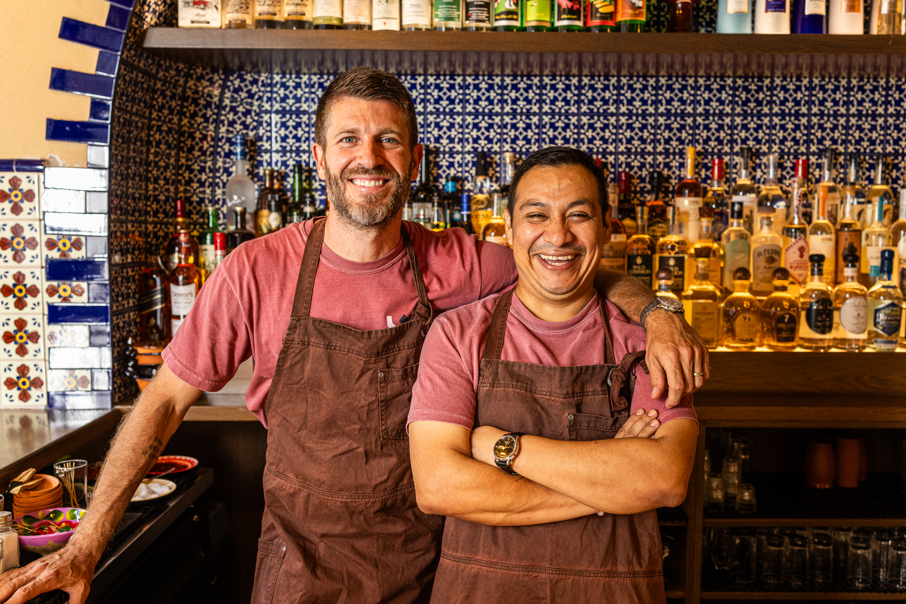Mixteca's Jeff Bell and Victor Lopez