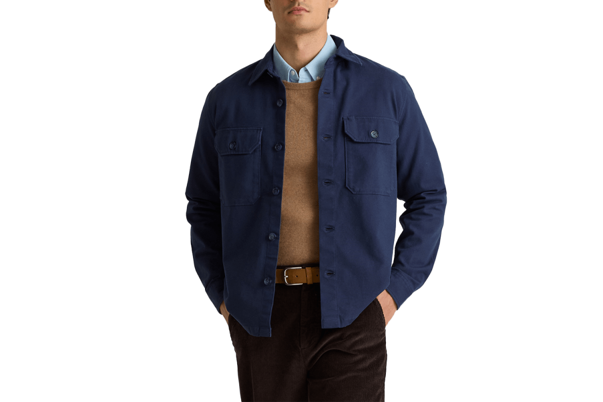 Quince Double-Brushed Stretch Overshirt Jacket