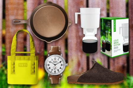 collage of items on colorful background