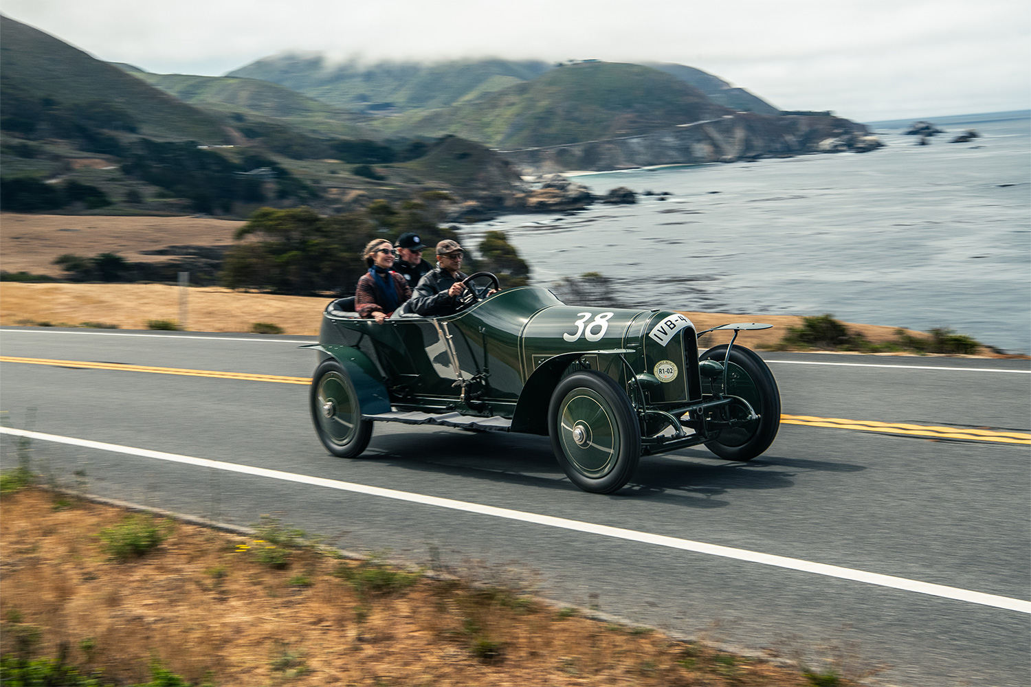 InsideHook correspondent Basem Wasef driving the 1910 Benz & Cie "Prinz Heinrich" car