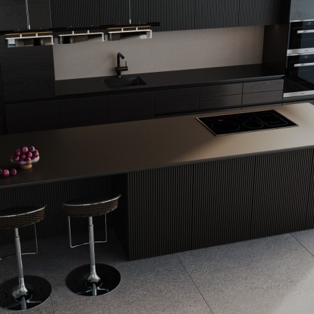 A modern kitchen seen from above