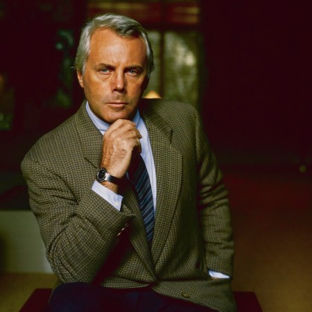 Giorgio Armani photographed in 1983 at his home in Forte dei Marmi, Italy.
