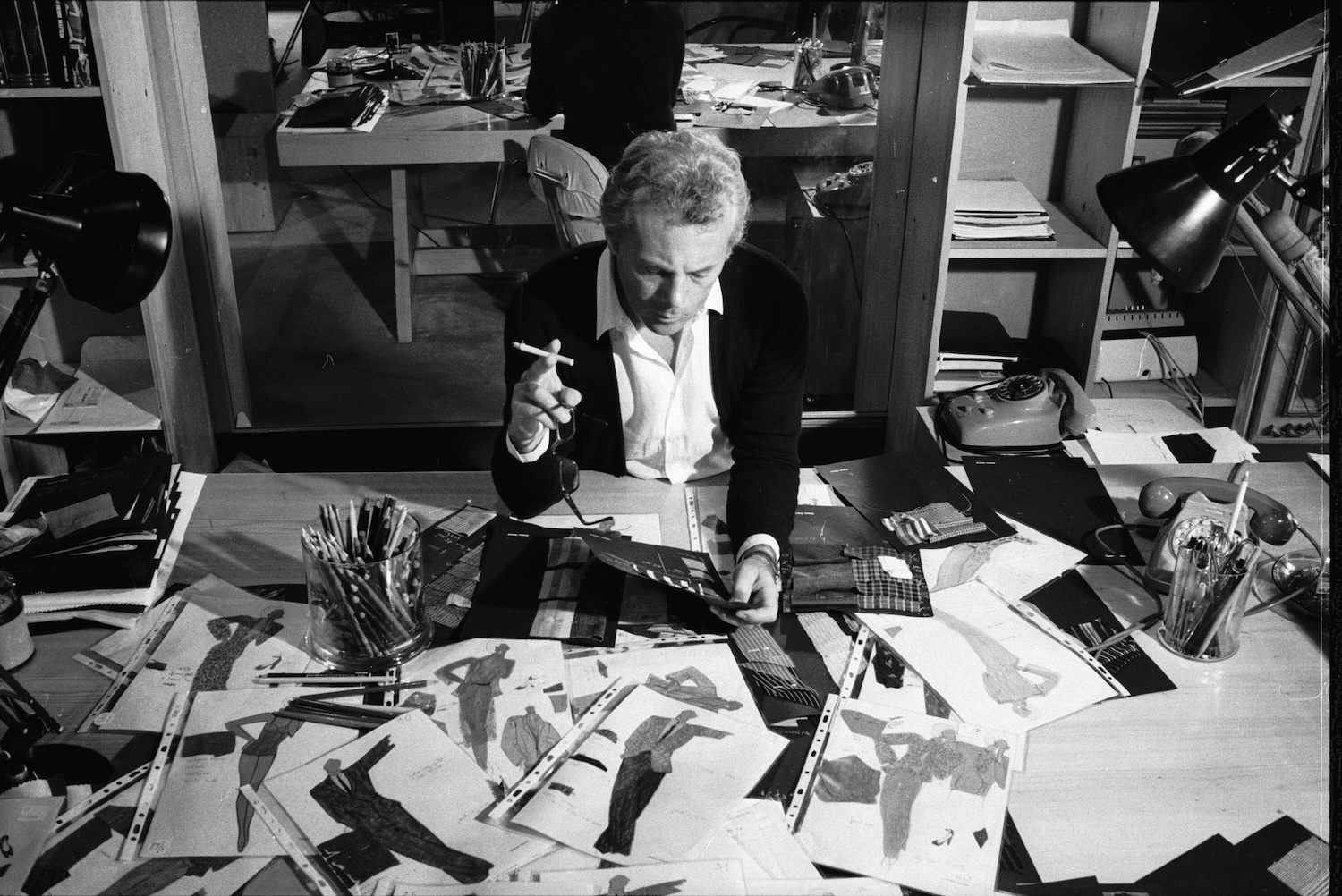 Italian fashion designer Giorgio Armani in the late '70s. He founded his namesake label in 1975.