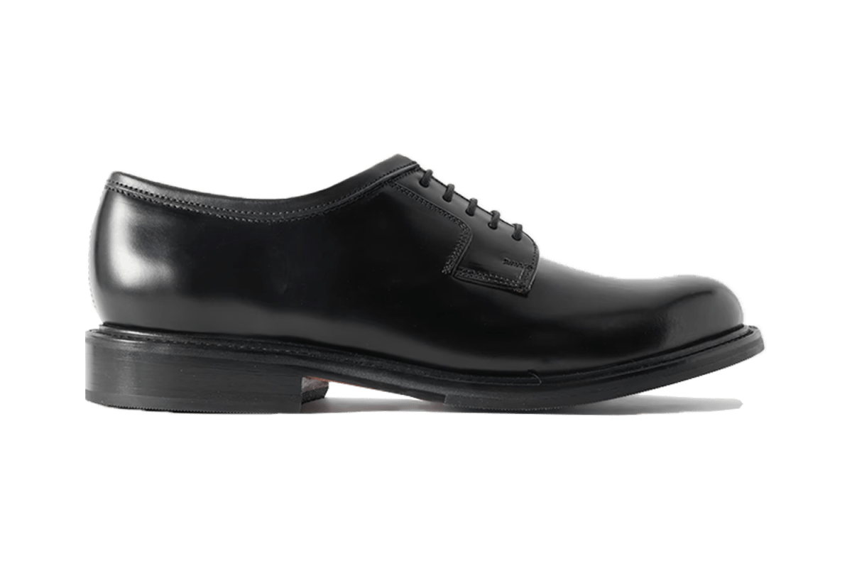 Grenson Camden Polished-Leather Derby Shoes