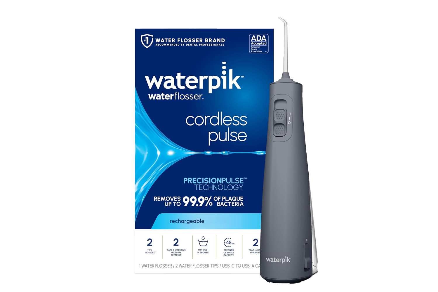 Waterpik Cordless Pulse Rechargeable Portable Water Flosser