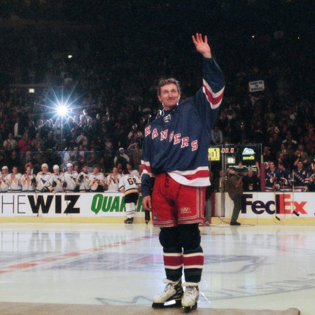 Wayne Gretzky at his final NHL game