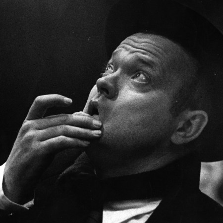 A surprised Orson Welles