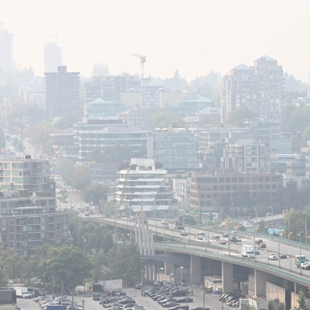 Wildfire smoke over Vancouver