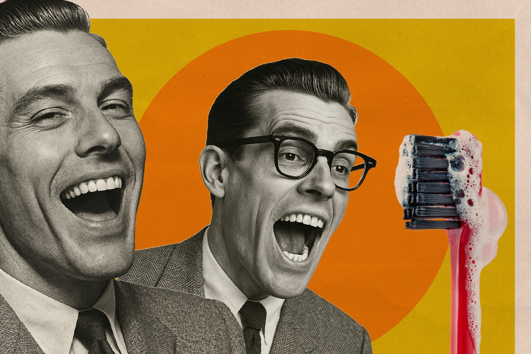 Two men and a toothbrush