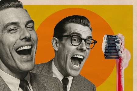 Two men and a toothbrush