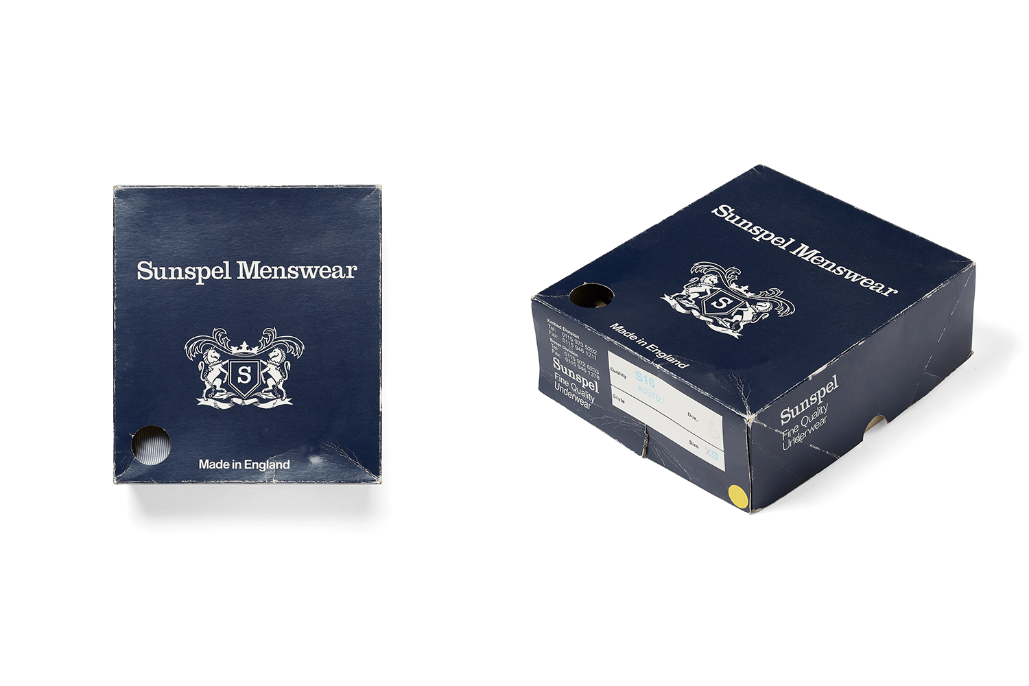 sunpel vintage boxes on white background