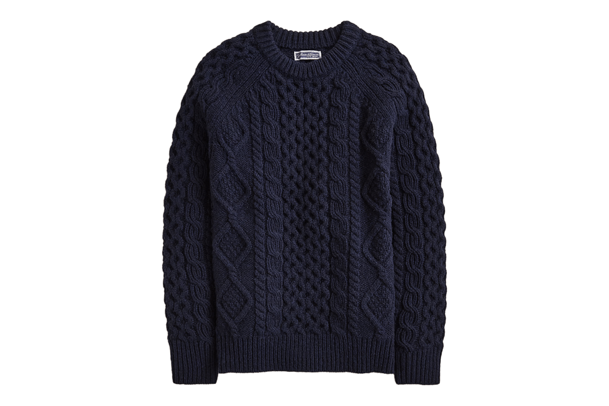 Wallace & Barnes Wool Cable-Knit Sweater