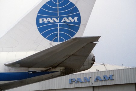 Pan Am plane and building
