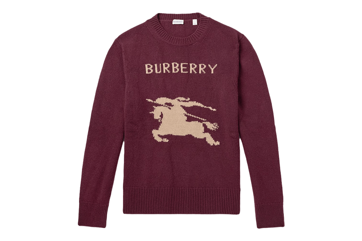 Burberry Jacquard Cashmere-Blend Sweater