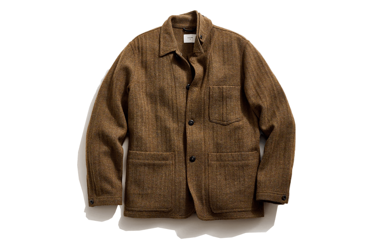 Billy Reid Wool Herringbone Chore Coat