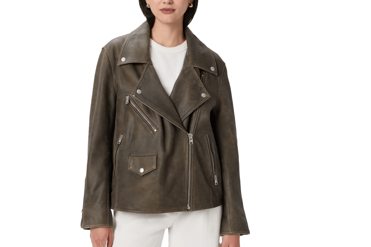 Quince 100% Leather Oversized Biker Jacket