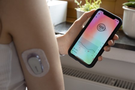 Person checking blood glucose levels