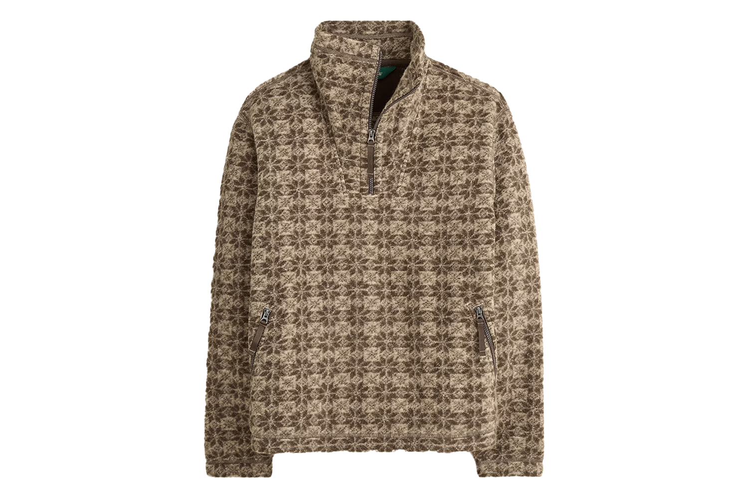 J.Crew Wool-Blend Sherpa Fleece Quarter-Zip Pullover
