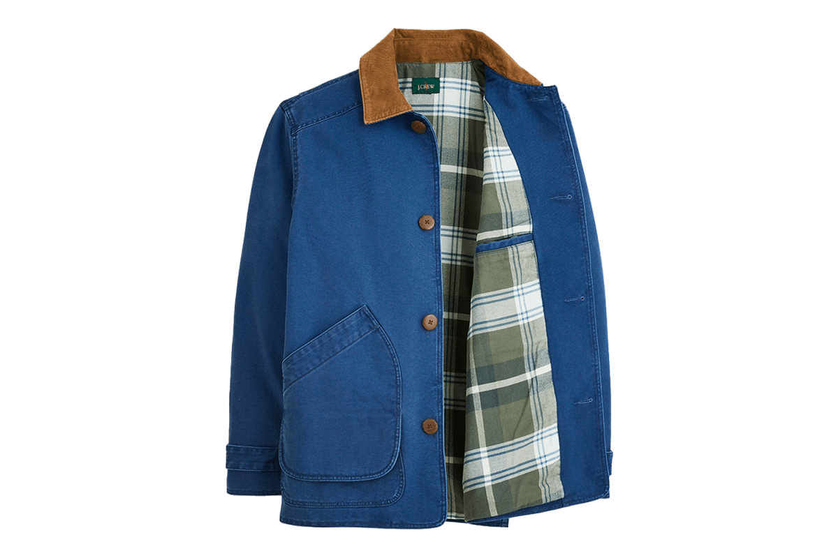 J.Crew 1989 Indigo-Dyed Canvas Barn Jacket