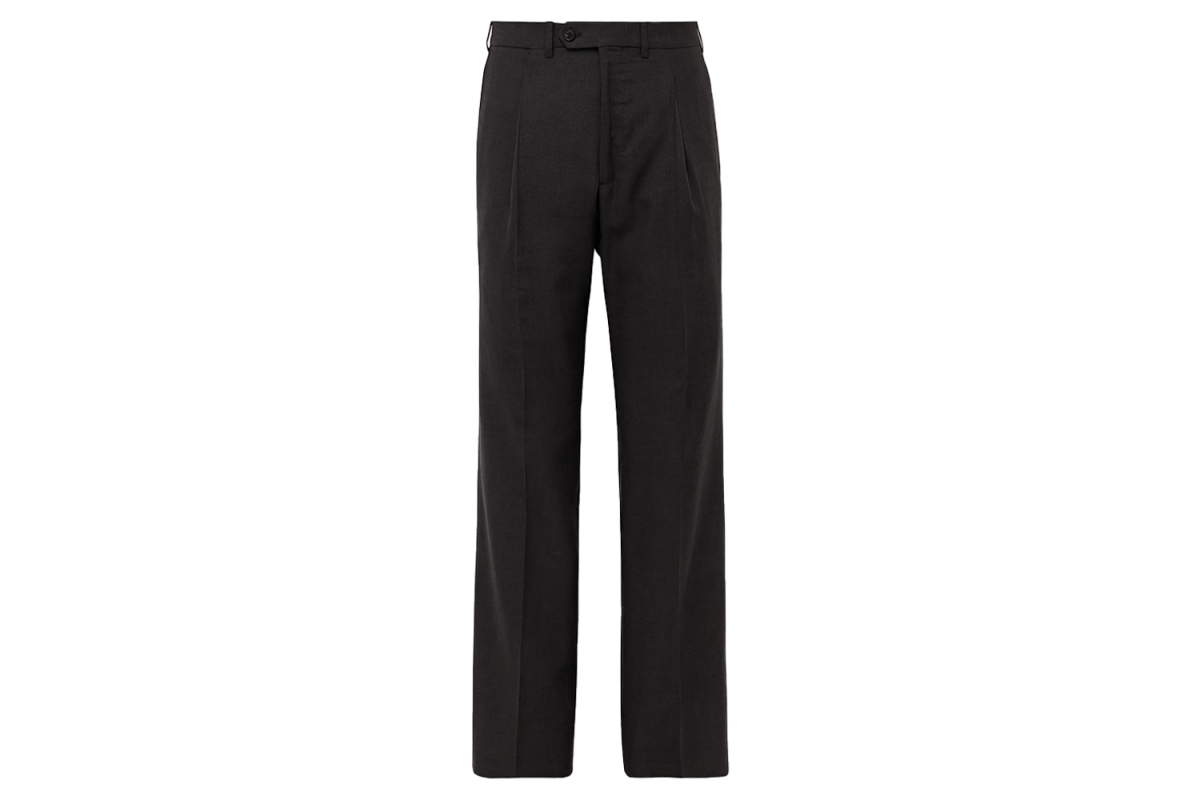 Saman Amel Pleated Wool-Blend Suit Trousers