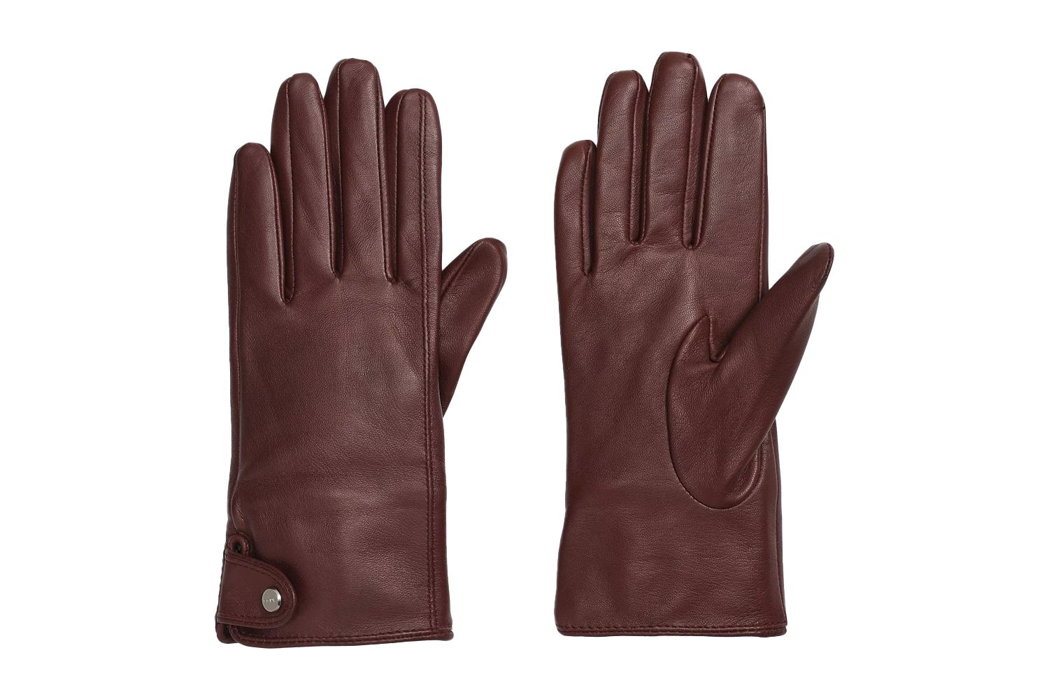 Vince Cashmere-Lined Leather Snap Glove