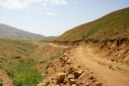 Winding dirt road