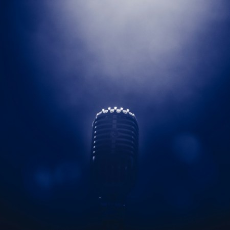 Microphone at music venue