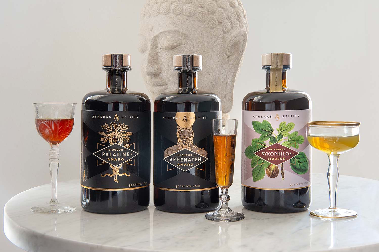 A line-up of Atheras Spirits